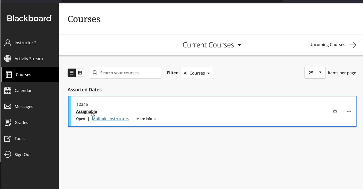 Select your current course
