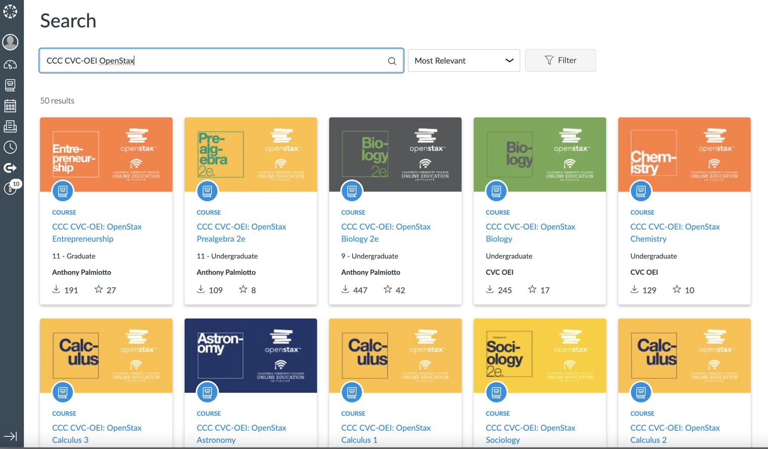 Canvas Commons Search