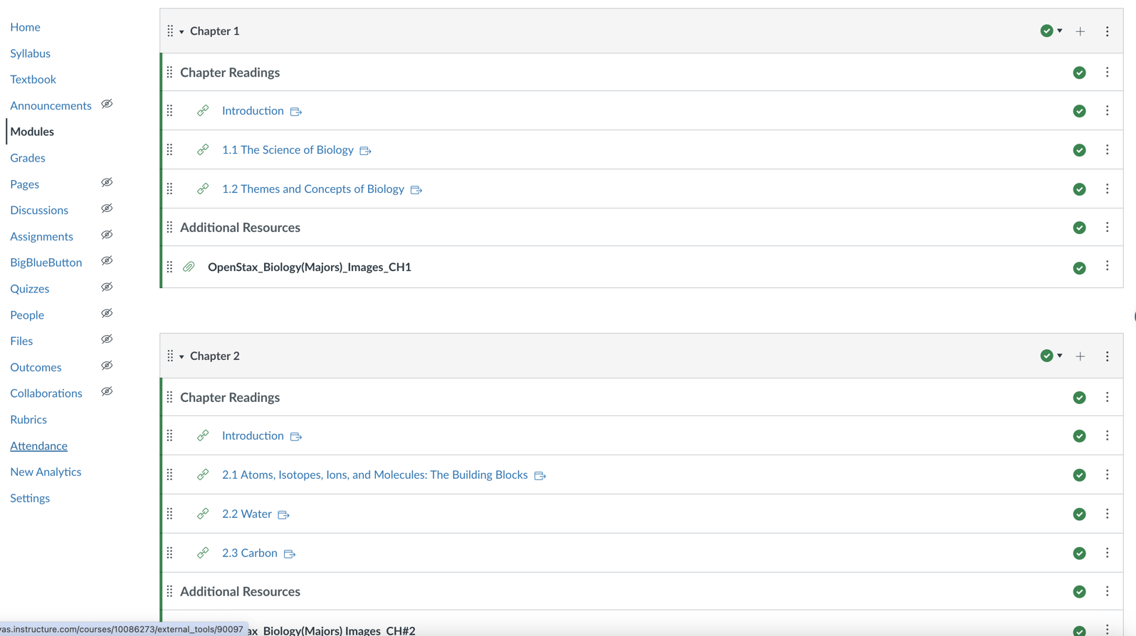 Chapter and Section links in Modules