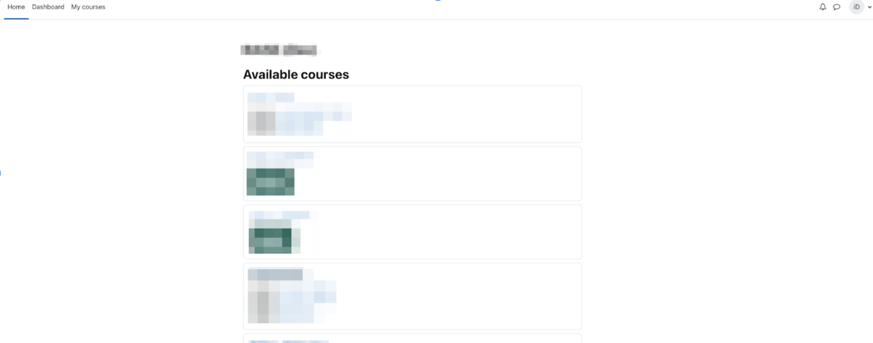 Moodle Available Courses