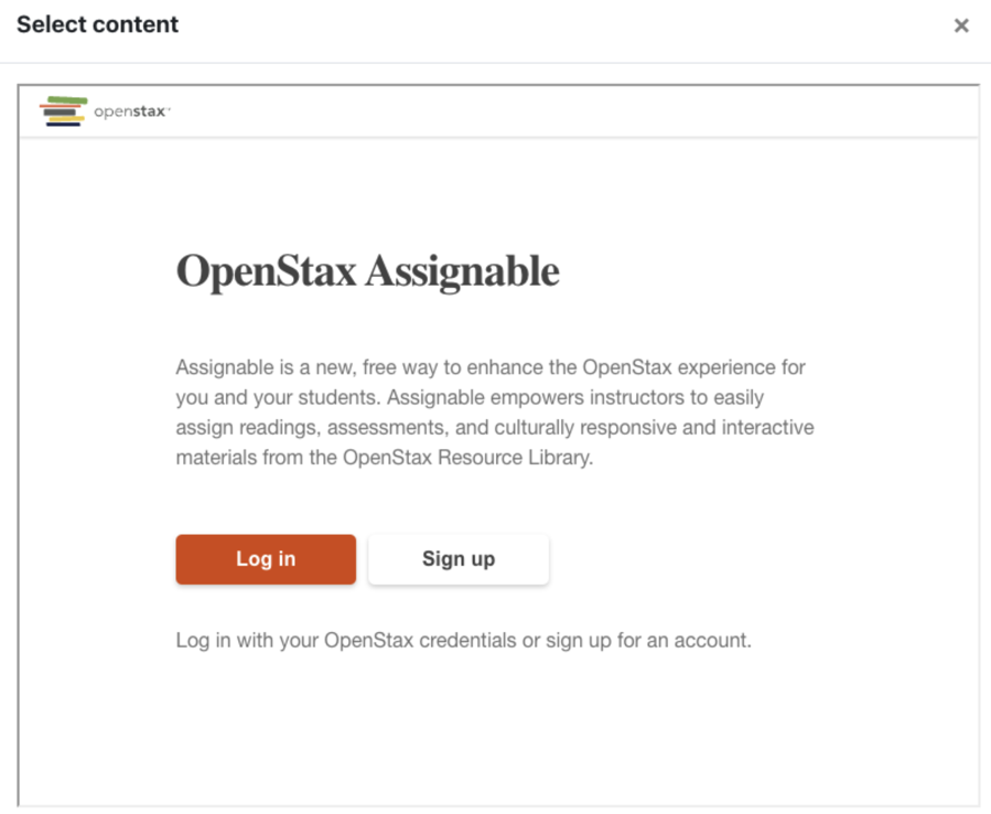 Log in or Sign up with OpenStax Educator account