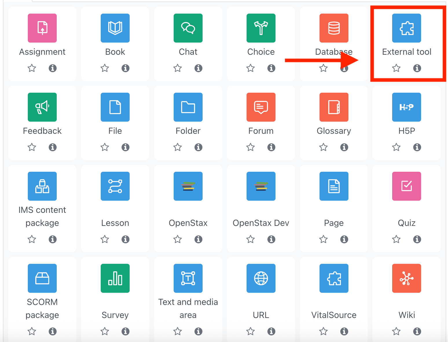 Select External Tool