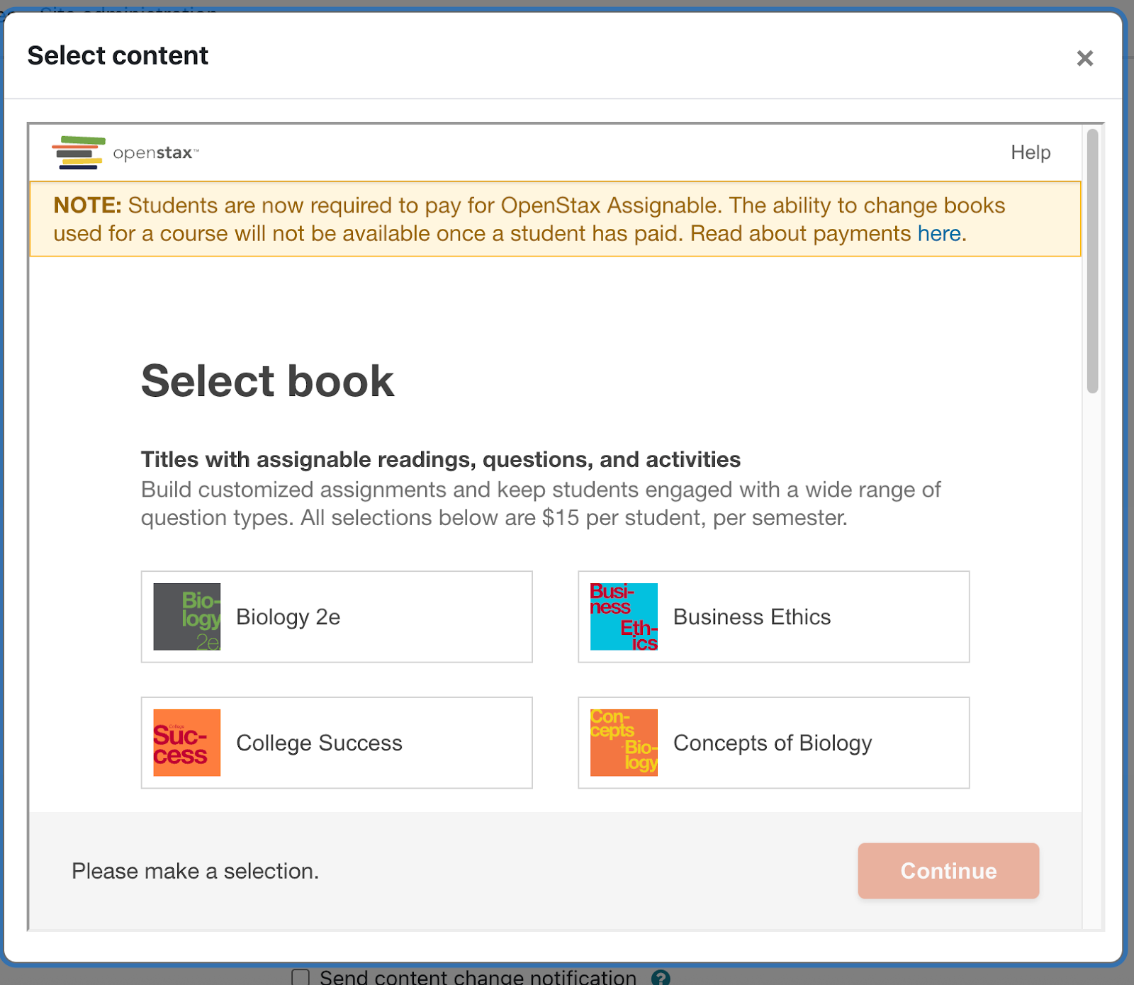 Select textbook