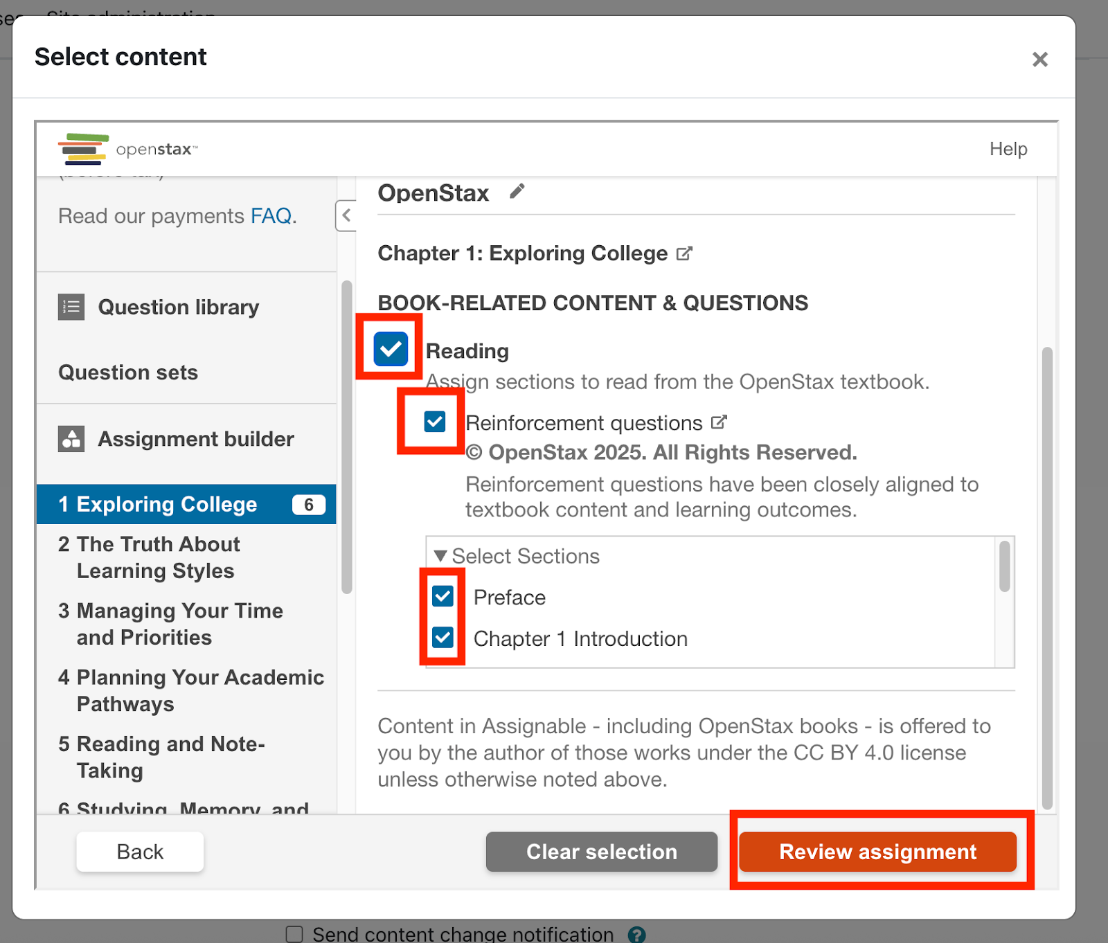 Select chapters and activities