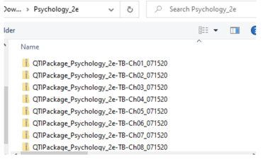File selection dialog with a chapter QTI file selected.