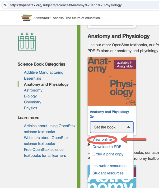 Anatomy and Physiology 2e View Online