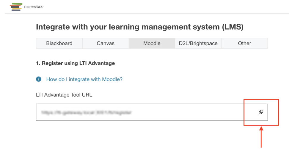 Copy the LTI Advantage Tool URL from the Assignable LMS Integration screen