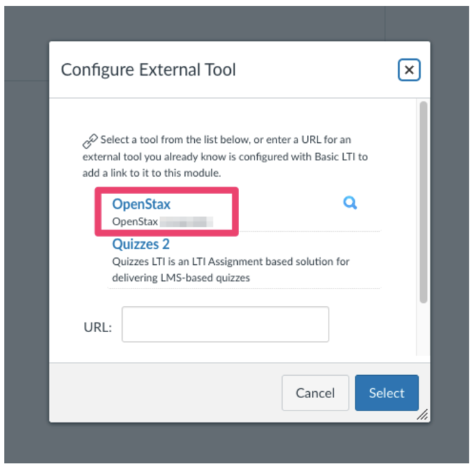 Select OpenStax